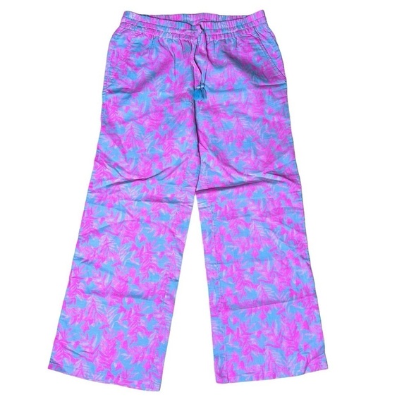 NWT Vineyard Vines BOUGAINVILLEA PULL-ON PANTS CRYSTAL BLUE. Size Small - Picture 1 of 12